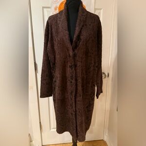 NWT Cyrus Dark Brown Teddy/ Faux Fur Jacket Size Medium